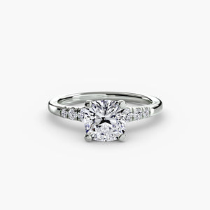 Solitaire with Shoulder Accents