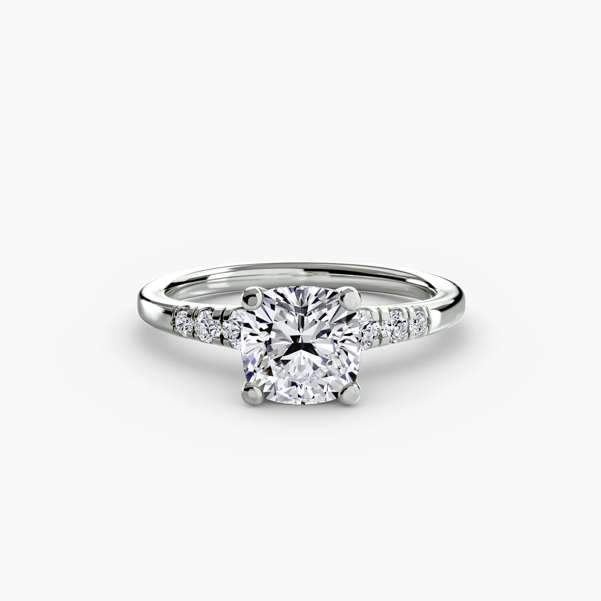 Completed diamond engagement ring, UK size F, from Hatton Garden Bespoke Jewellery