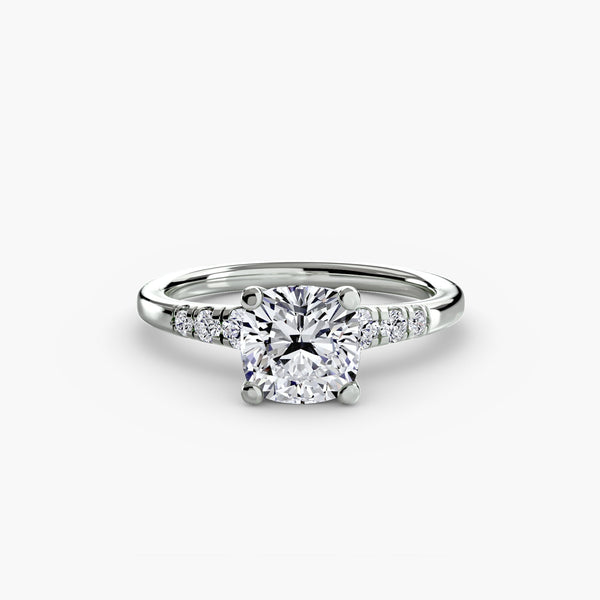 Completed diamond engagement ring, UK size F, from Hatton Garden Bespoke Jewellery