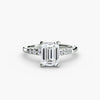 Solitaire with Shoulder Accents
