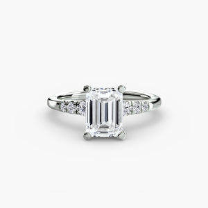 Solitaire with Shoulder Accents