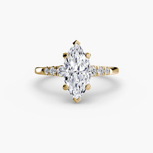 Solitaire with Shoulder Accents