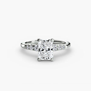 Solitaire with Shoulder Accents