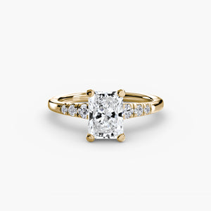 Solitaire with Shoulder Accents