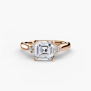 Solitaire with Cluster Shoulders 2