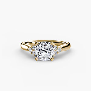 Solitaire with Cluster Shoulders 2