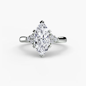 Solitaire with Cluster Shoulders 2