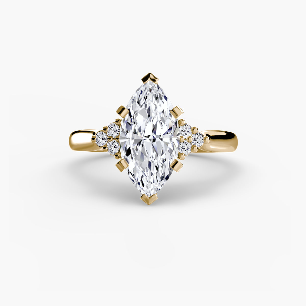 Solitaire with Cluster Shoulders 2