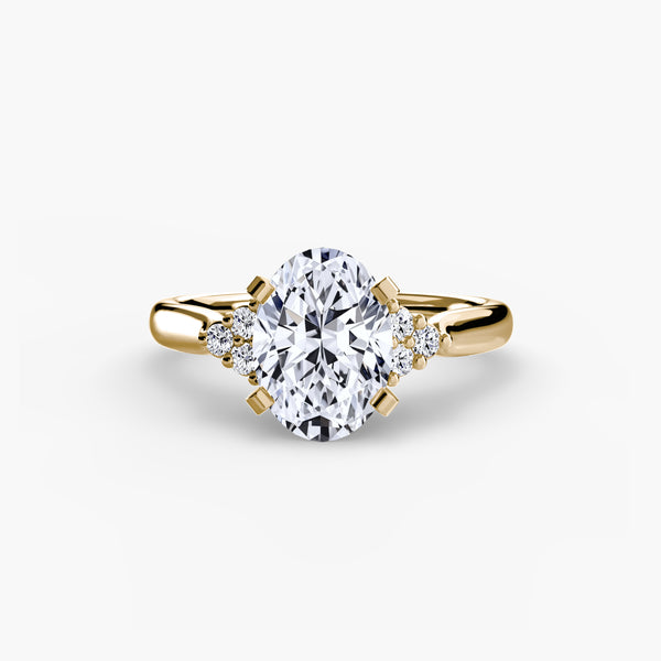 Solitaire with Cluster Shoulders 2