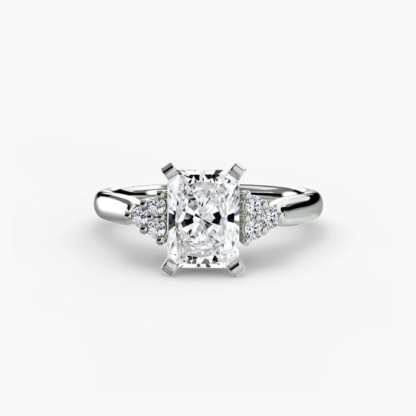 Solitaire with Cluster Shoulders 2