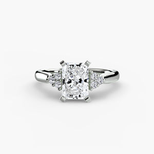 Solitaire with Cluster Shoulders 2