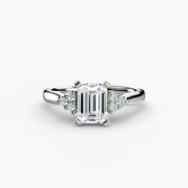 Solitaire with Cluster Shoulders 2