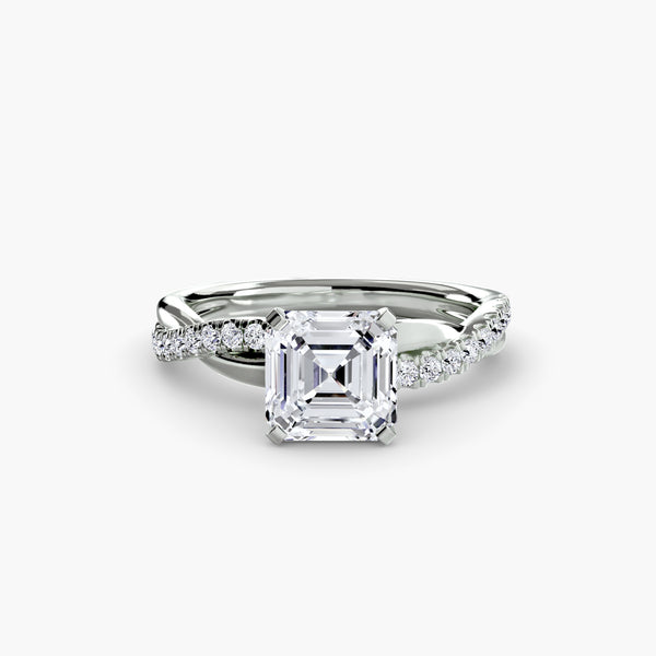 The Emerald Twist Pavé Ring