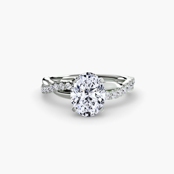 The Emerald Twist Pavé Ring