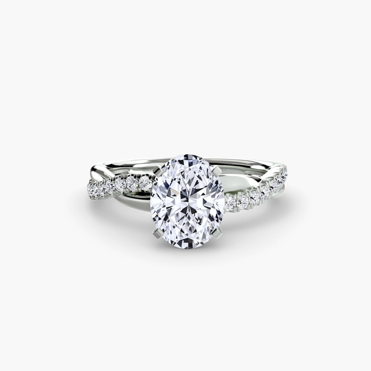 Completed diamond engagement ring, US size 3.25, from Hatton Garden Bespoke Jewellery