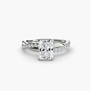 The Emerald Twist Pavé Ring