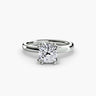 Cushion Diamond Solitaire, Double Claws (US Size 8)