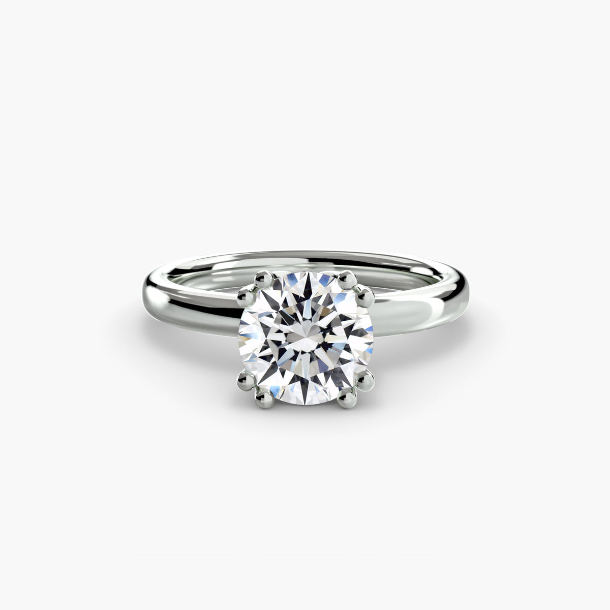 Solitaire ring 5 - classic engagement ring featuring a single stunning diamond set on a simple, elegant band
