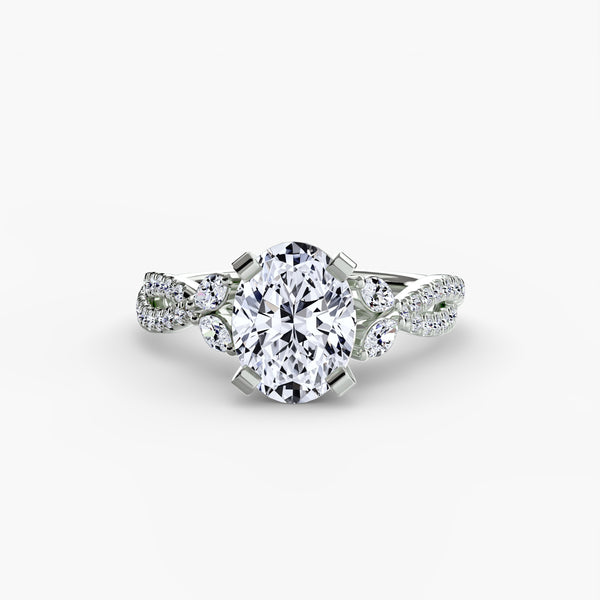 The Twist Pavé Ring, a made-to-order diamond engagement ring from Hatton Garden Bespoke Jewellery