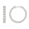 Inside-Out Round Diamond Hoop Earrings 3 ct