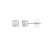 4-Prong Basket Round Brilliant Diamond Stud Earrings 1 ct