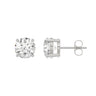 4-Prong Basket Round Brilliant Diamond Stud Earrings 3 ct