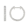 Inside-Out Round Diamond Hoop Earrings 1 ct