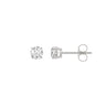 4-Prong Basket Round Brilliant Diamond Stud Earrings 0.5 ct