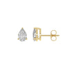 3-Prong Basket Pear Diamond Stud Earrings 1 ct