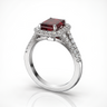 Ruby and Diamond Cluster Ring